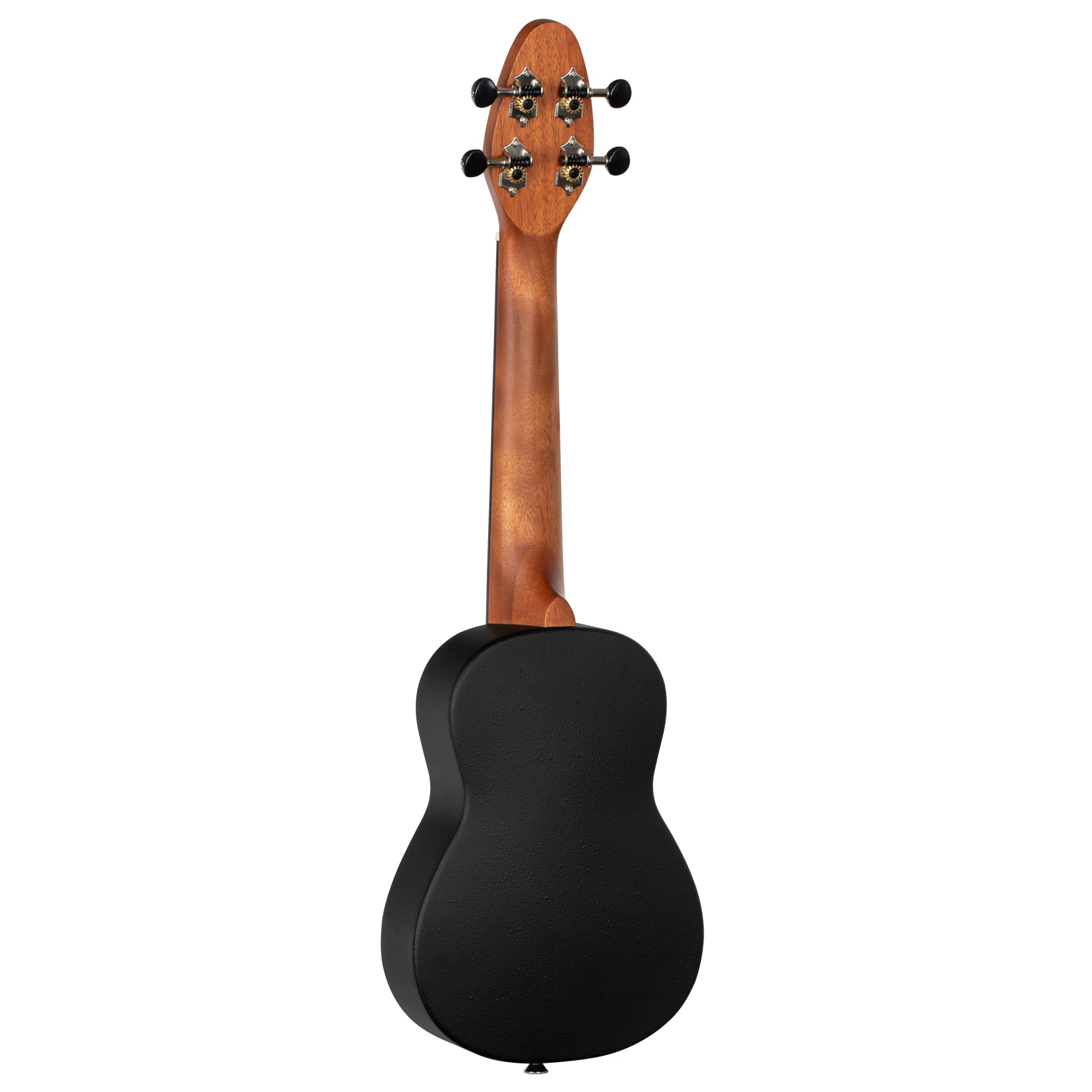 Ortega Guitars Ukelele Soprano azul - Keiki K2 - Kit de inicio incluye afinador, correa, 5 púas medianas y bolsa de dibujo - caleidoscopio azul (K2SS-BKC)