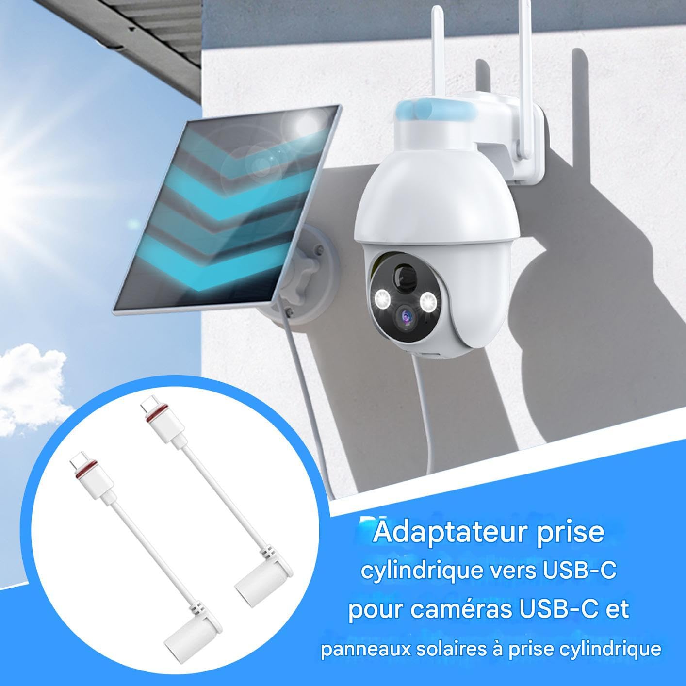 Adattatore Da Spina Barrel A USB-C Connettore Spina Alimentazione Portatile | 2 pezzi adattatore barrel plug a USB-C fotocamera Per Casa Auto Barca e Camper