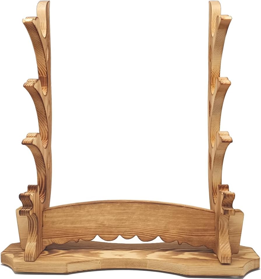 Amazon.com: MANNIFEN Sword Stand Display Sword Rack, Wood Sword Katana ...