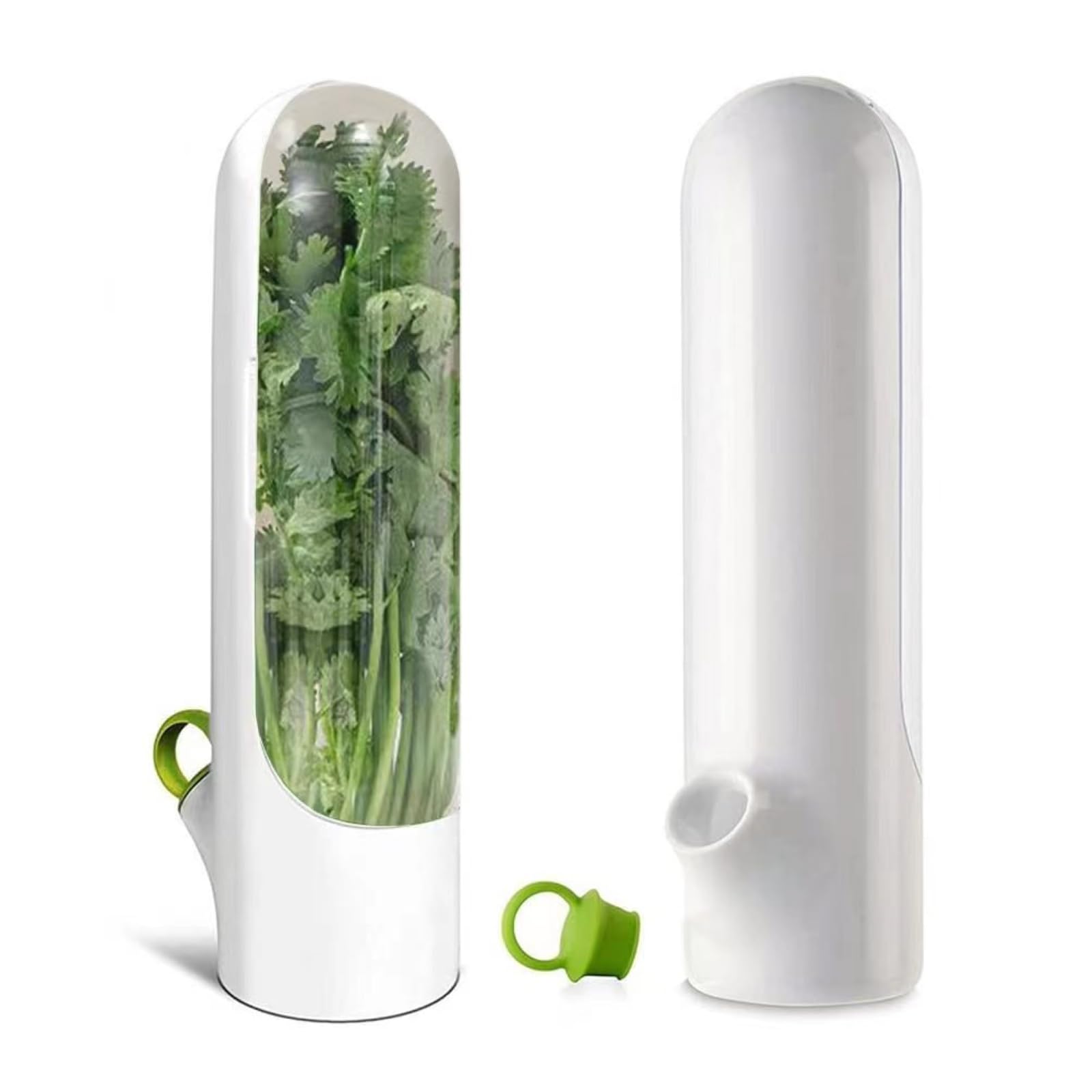 Herb Saver for Refrigerator, Herb Saver Pod, Fresh Herb Keeper for Cilantro, Mint, Parsley, Asparagus, Keeps Greens Fresh for 2-3 Weeks (1PCS)