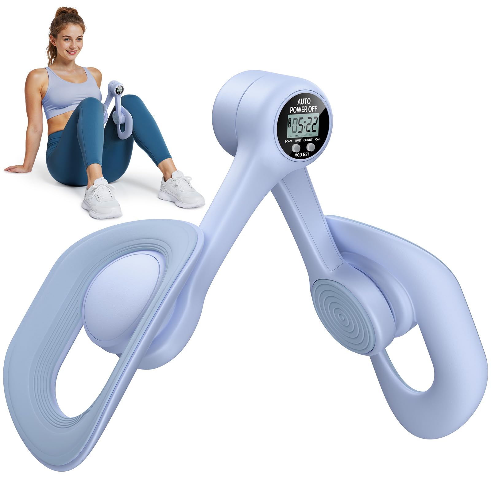 MERACH Thigh Master Oberschenkeltrainer, Beckenbodenmuskeltrainer, Innenschenkeltrainer für Zuhause, Beckenbodenstärkungsgerät für Frauen (Blau)