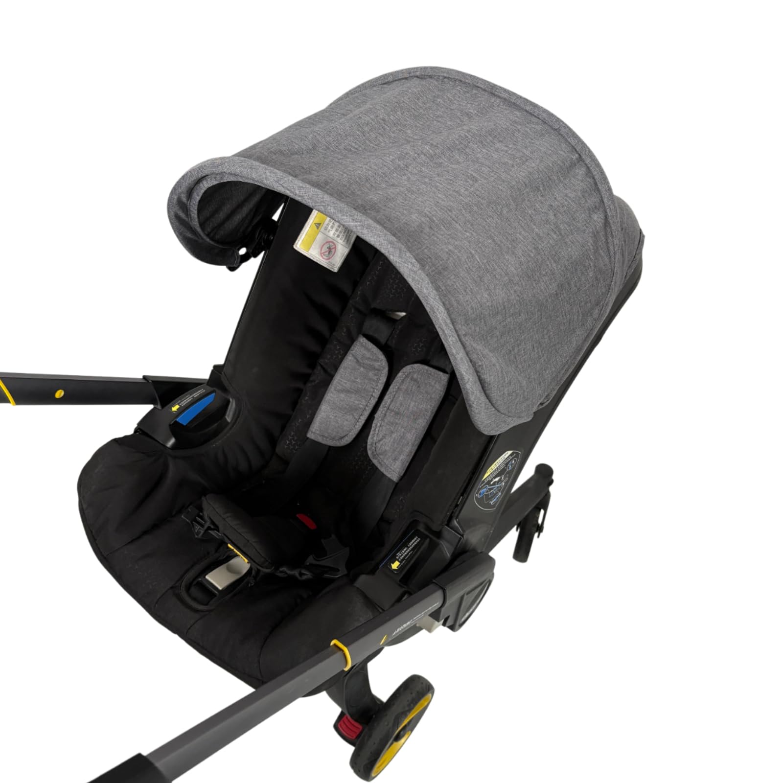Compatible with Doona Canopy Replacement, Doona Hood Replacement for Doona Car Seat Stroller, Thick Wrinkle-Resistant Sun Shade Cover with Elastic Fasteners & Safety Seat Belt Pads (Grey)