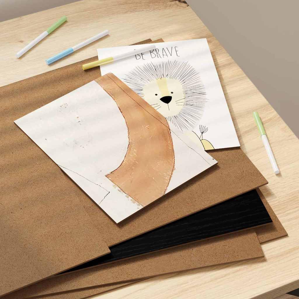 Panneaux décoratifs en Bois d'ingénierie 12 pièces chêne Noir Dimensions 30 x 42 x 0,27 cm Support Support Support décoration intérieur Bricolage Loisirs créatifs