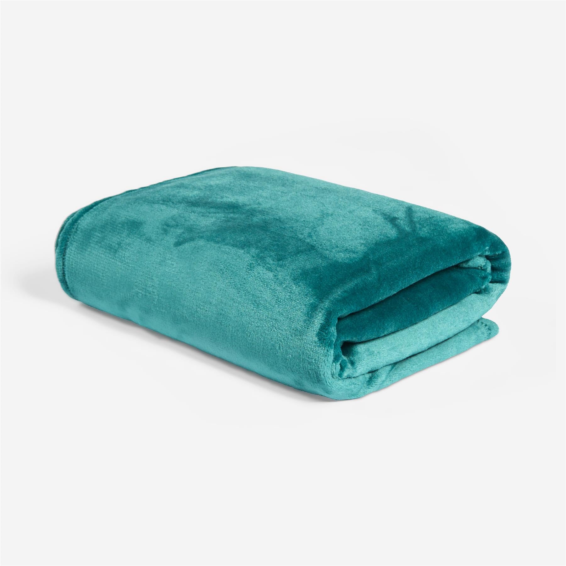 OHS Ultra Soft Blanket Throw Warm Flannel FleeceTeal Green150 X 200 Cm from B&Q