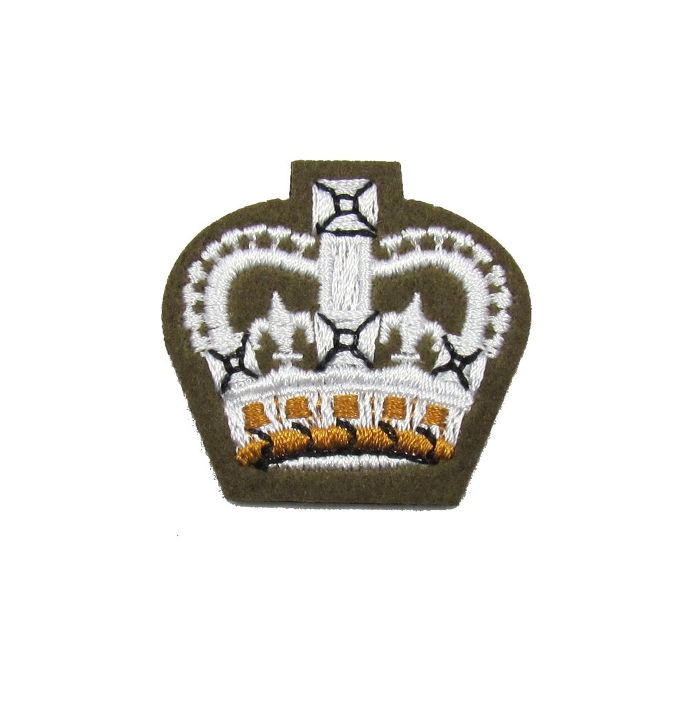 Uniform Store London Men's White Badge Staff Sergeant Crown Future Army Dress Fad Military On Khaki Sold Single R1622