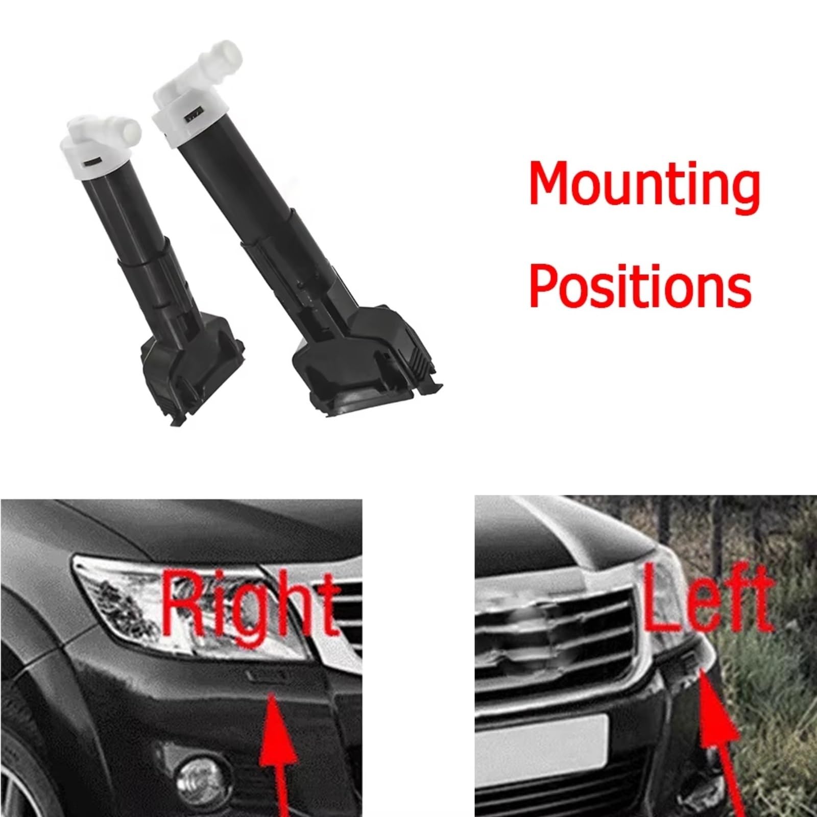 Kit ugello lavafari Faro Anteriore Ugello Lavafari Pompa A Spruzzo Per Pulizia Fari Compatibile Con Toyota Per Hilux 2011 2012 2013 2014 2015 852080K020