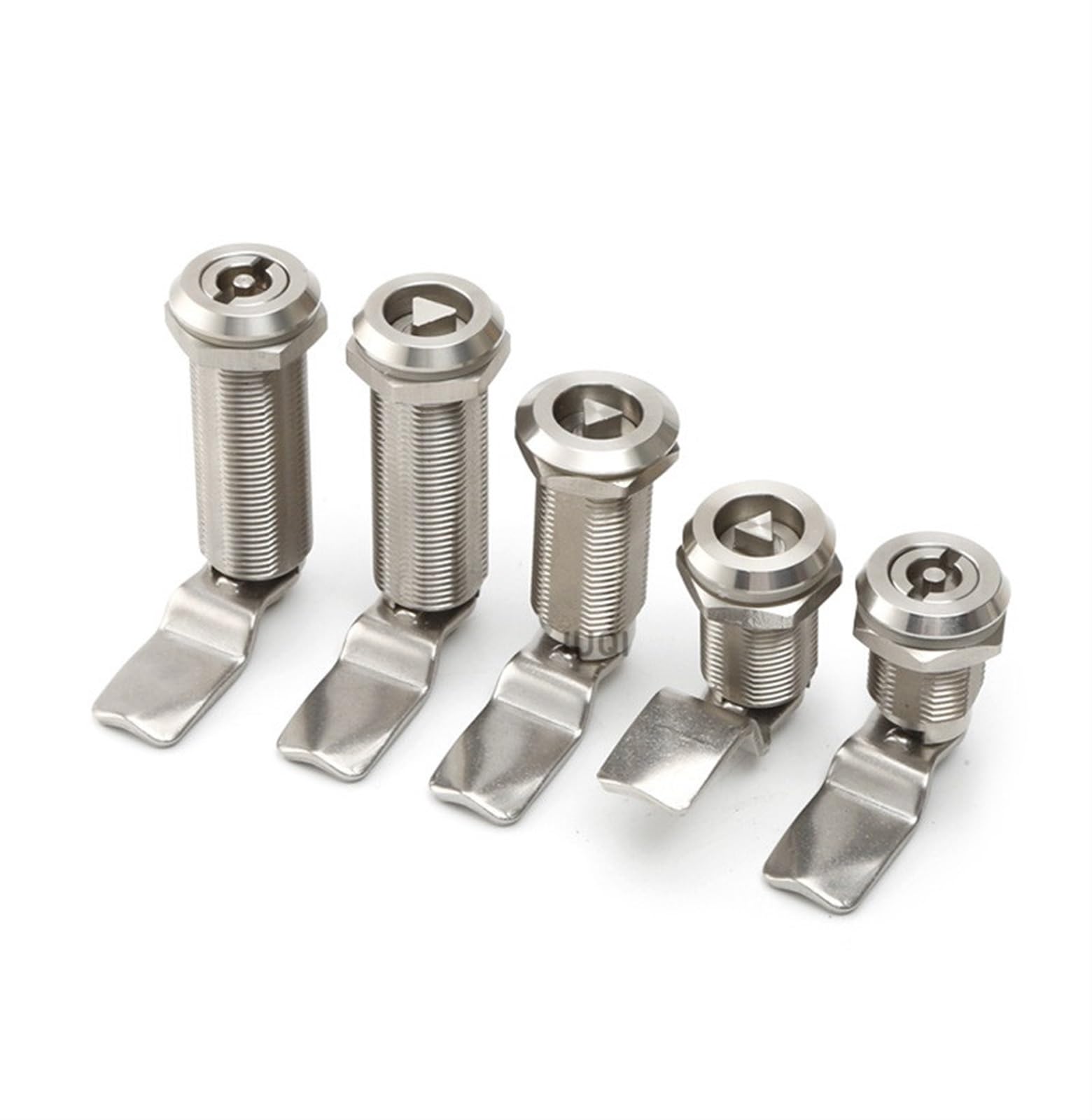 Wqgqpxob 50Mm Triangle Lock Ms705-30-50-62 Cylindrical Pivot Lock Outdoor Cinet Door 304 Stainless Steel Extension 1Pcs(50Mm Triangle Lock)