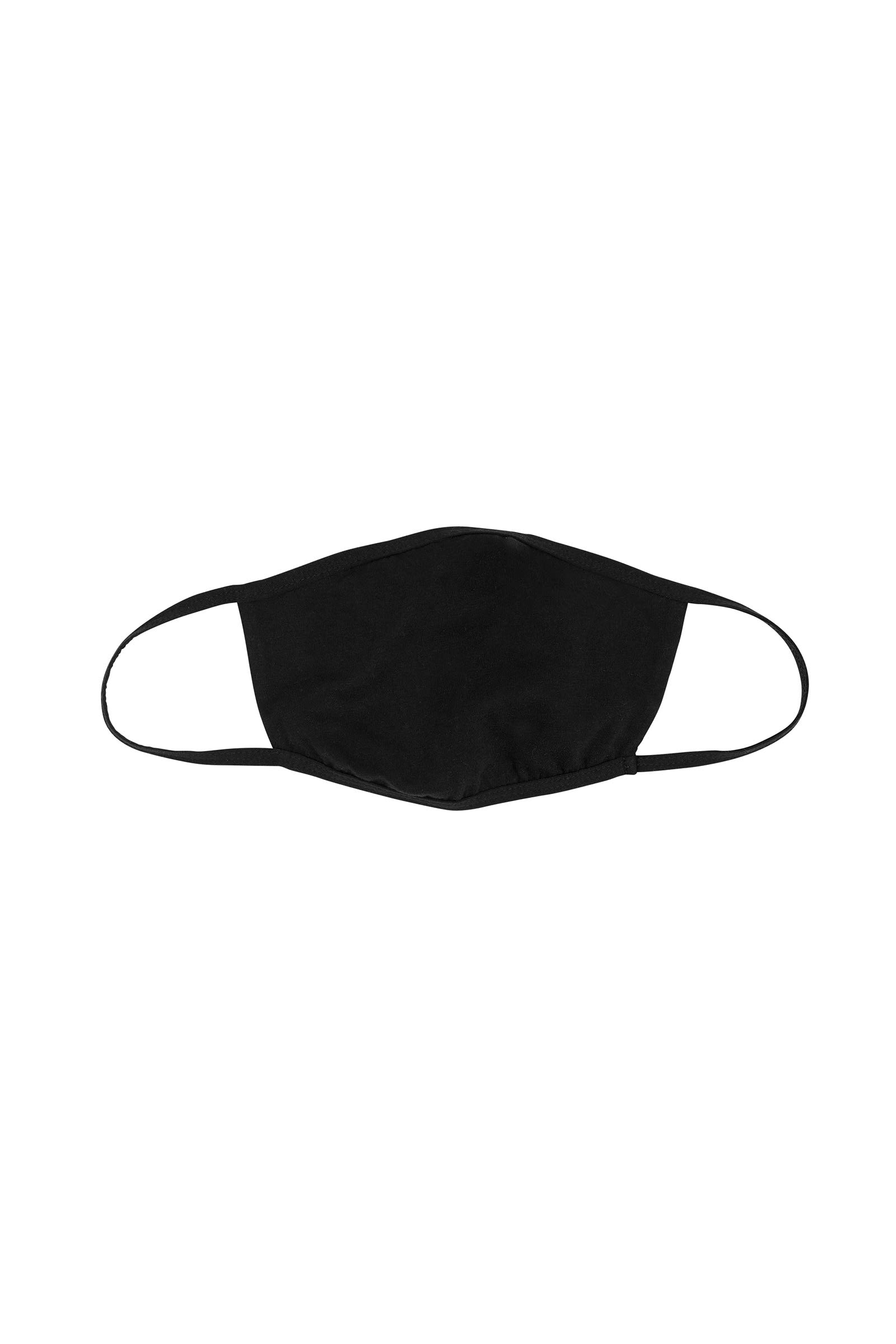 Bella Canvas 2-ply Sewn Mask, Black, Adult Small