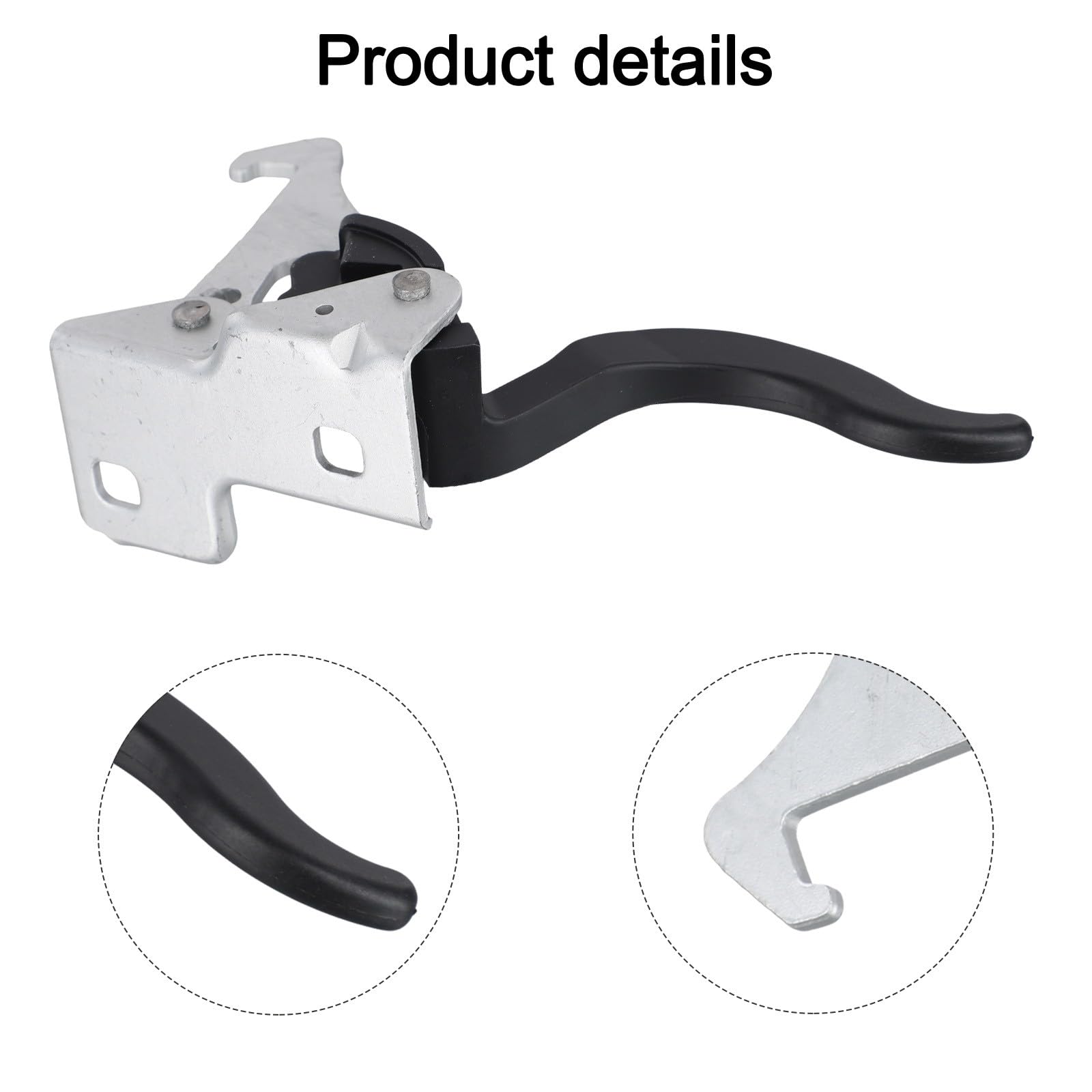 Poignée de déverrouillage de sécurité pour capot moteur E53 2000–2006, pour OEM 51238402552 8402552, crochet en métal noir + argent