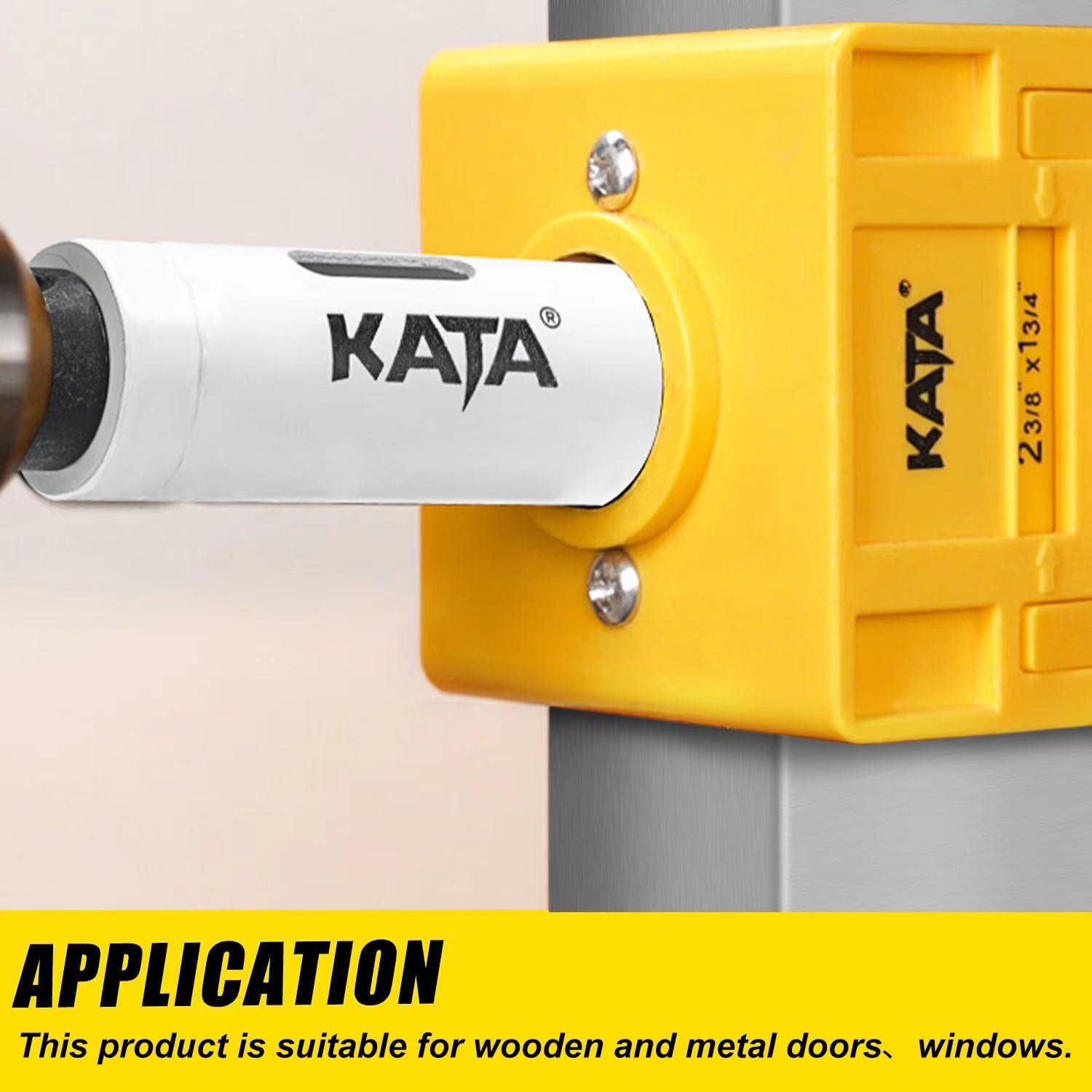 Buy KATA 13/8" 13/4" BiMetal Door Lock Installation Kit for Metal