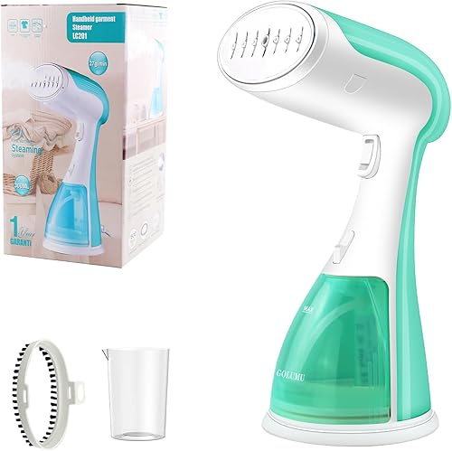 GOLUMU - Plancha vaporera de mano para ropa, 1500 W, calentamiento rápido, portátil, para viajes, removedor de arrugas de tela para cama cortina,