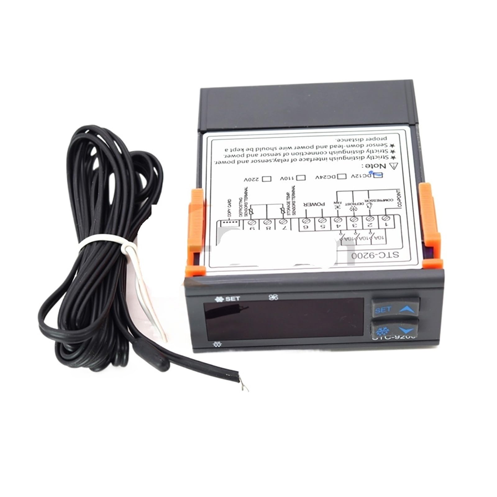 STC-9200 Digital Thermostat Temperature Controller With Refrigeration Fan Alarm Function Incubator Box AC 220V DC12V 24V(AC220V)