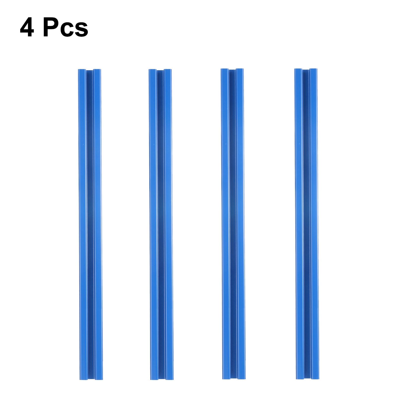 uxcell 4 pezzi t Slot 2020 Profilo di estrusione in alluminio 450 mm 17,7 pollici, telaio di estrusione lineare blu anodizzato standard europeo per stampante 3D, macchina CNC