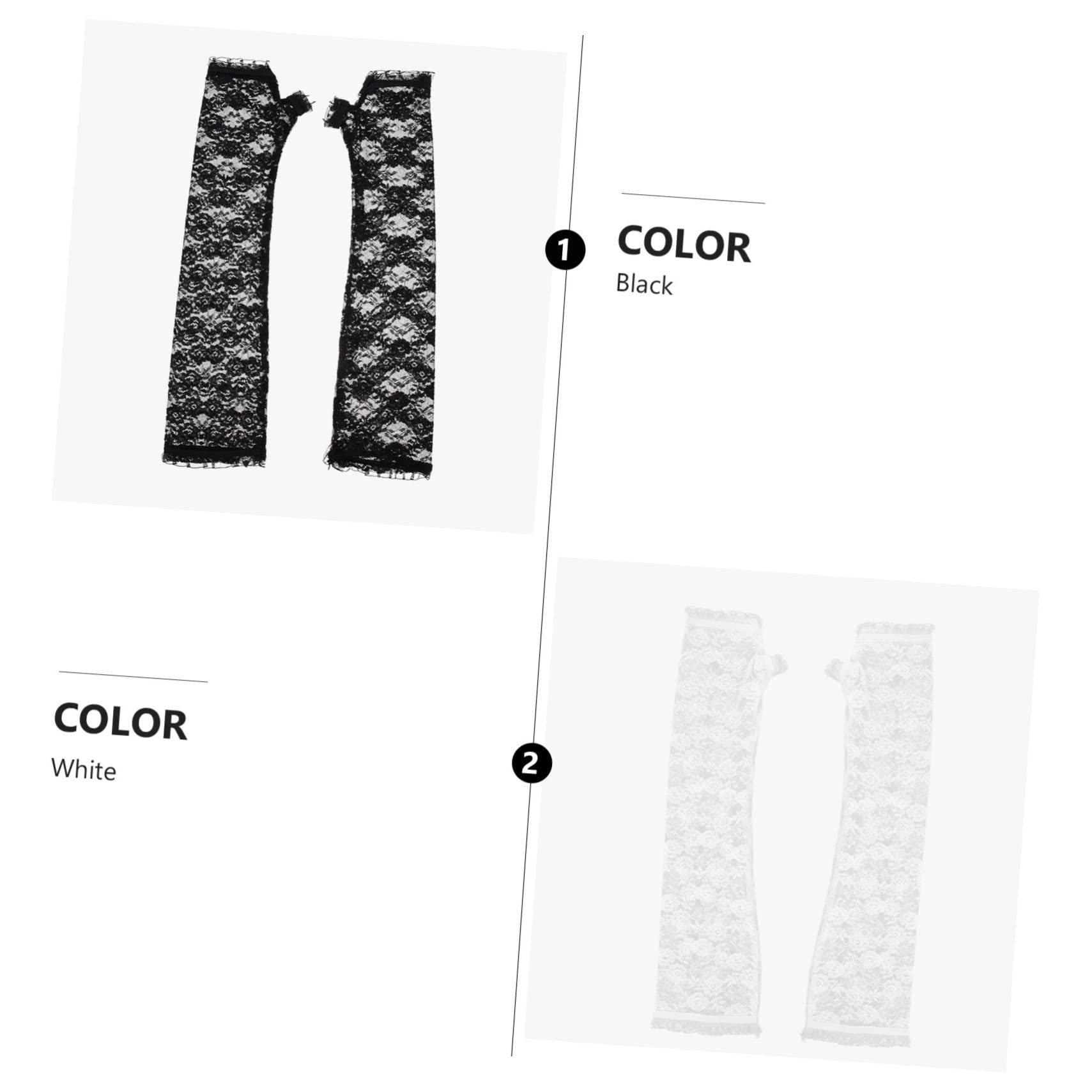 SHERCHPRY Guantes De Flores De Medio Dedo Guantes Calientes Accesorios Rave Mangas De Brazo UV Guantes De Sol Manga De Brazo Deportivo Manga del Brazo De Protección UV Cordón