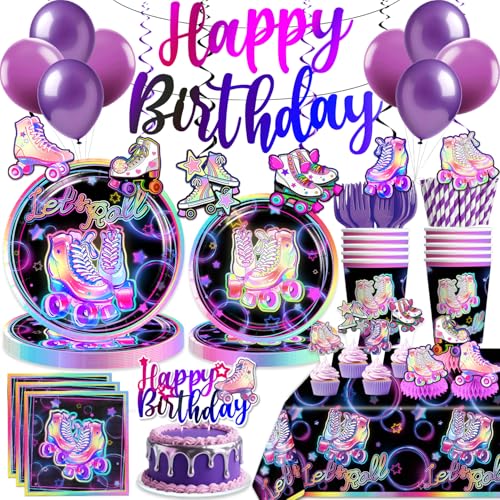 Yingoto 228pcs Roller Skating Party Supplies...