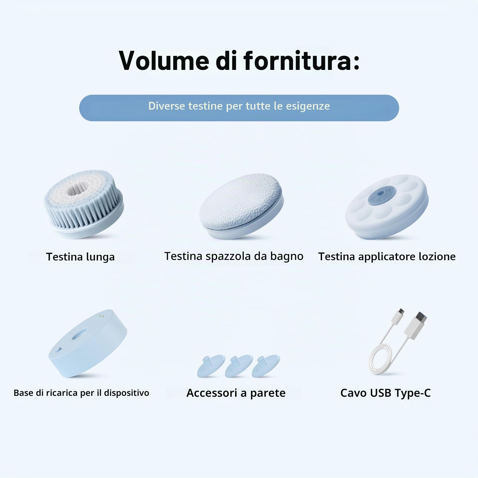Spazzola elettrica posteriore, Oh,XIYU. Spazzola per il corpo, spazzola per la schiena con manico lungo 40 cm per la schiena con manico lungo per donna uomo esfoliante, pulizia della pelle, massaggio