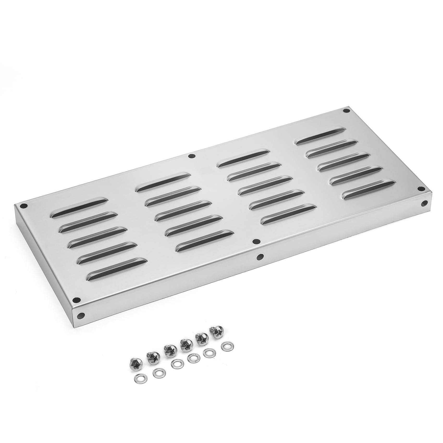 Photo 1 of Skyflame Stainless Steel Cubic Venting Panel for Outdoor Masonry Fire Pits/Fireplaces and Kitchen Island 15-Inch by 6-1/2-Inch