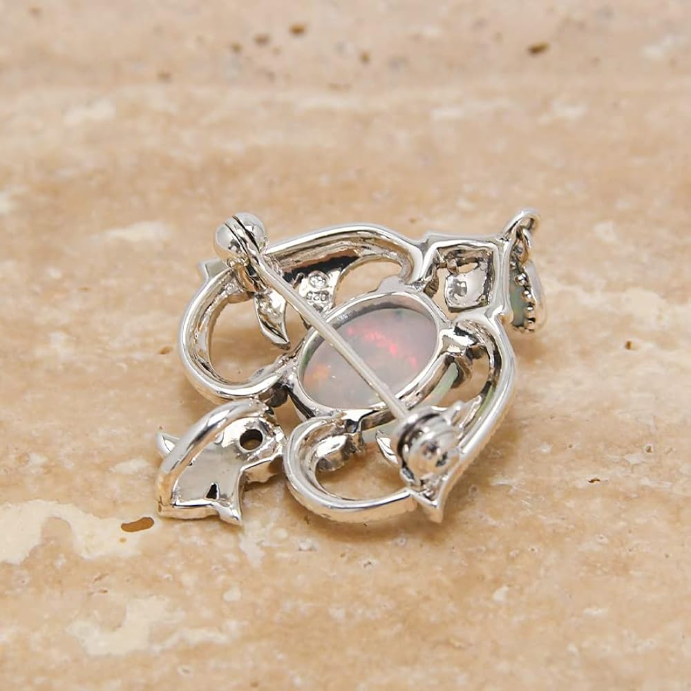 未使用品 碌山 天然ムーンストーン オパール シルバー ブローチ 未使用品 碌山 天然ムーンストーン オパール シルバー ブローチ 未使用