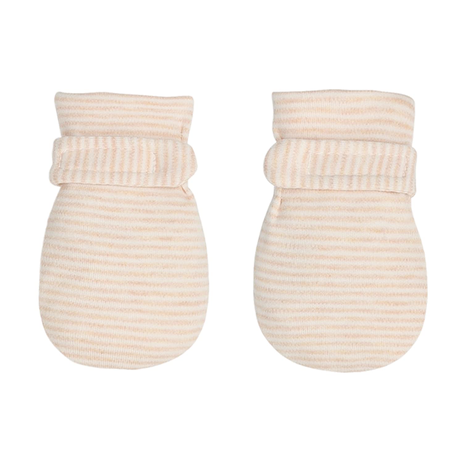 Newborn Baby No Scratch Mittens Stay On, 100% Cotton Breathable, Adjustable Infant Gloves for Baby Boys Girls Mittens