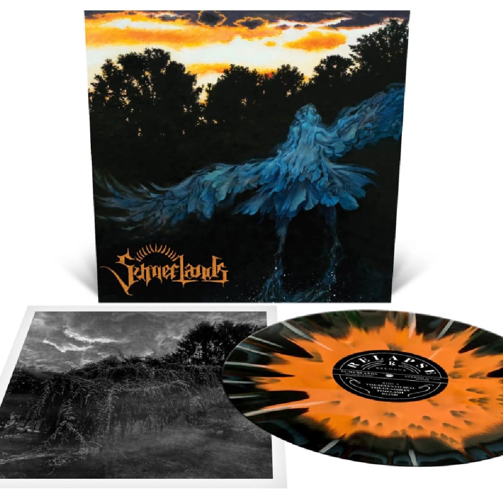 Sumerlands Vinyl record Orange, Black & Blue Merge with 3 Colored Splatter Vinyl