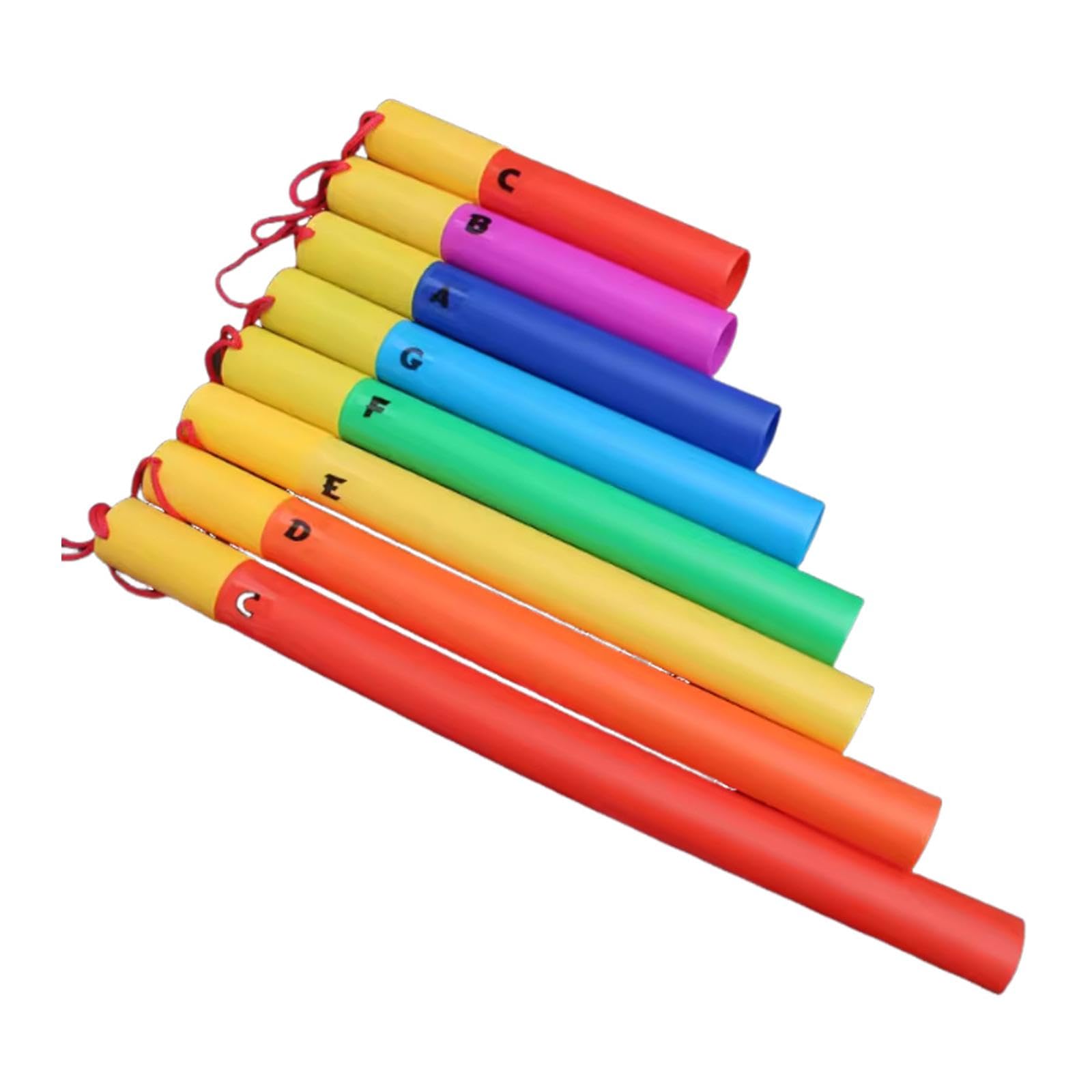 Generic Tubos Musicales Pack de 8 Tubos Diatónicos Instrumentos Musicales Educativos Juguetes de Percusión Infantiles Material Seguro Adecuados para a, con Cuerda