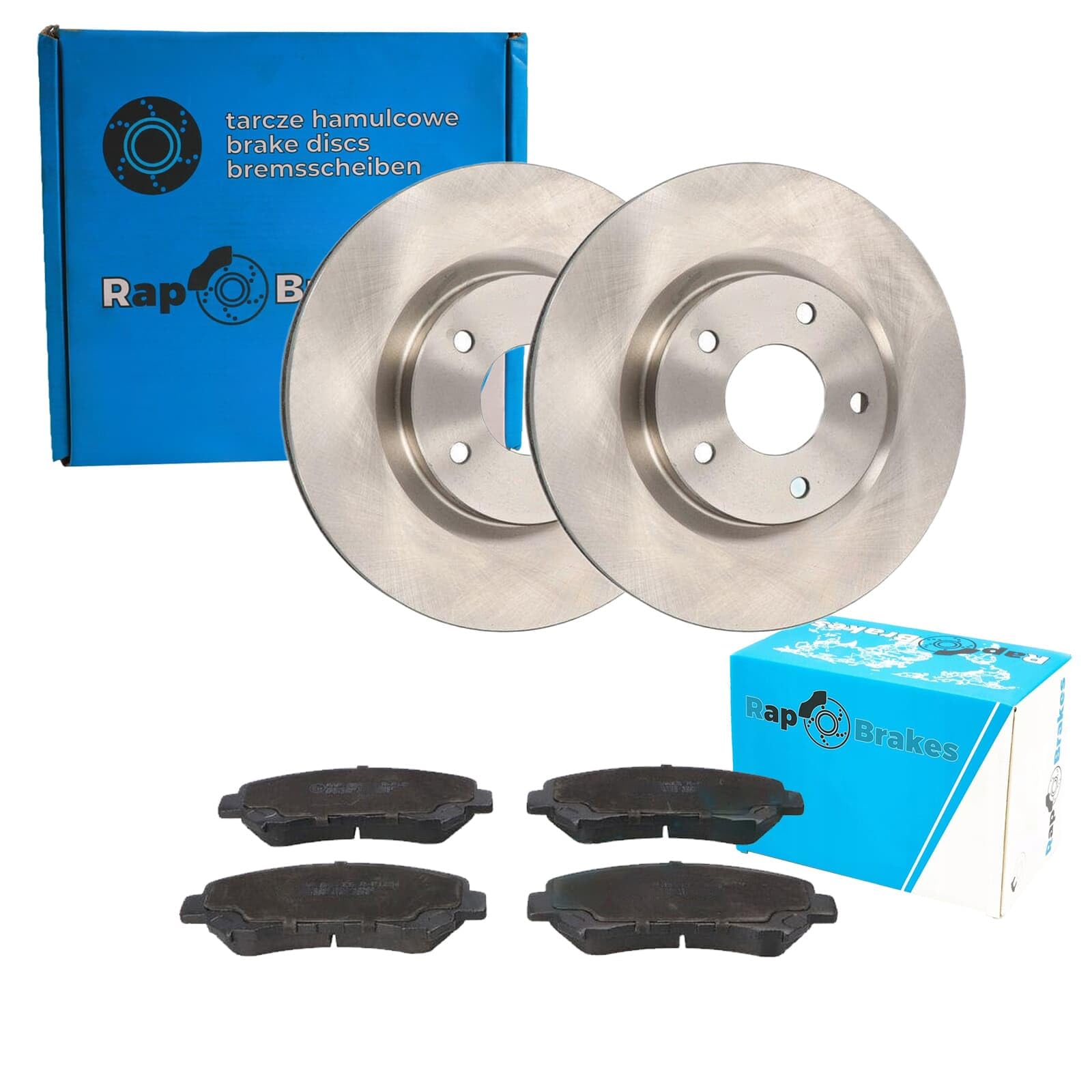 RAP Brakes Bremsenset 296mm vorne | R-D0214 + R-P1254 Kompatibel mit Qashqai I (J10, NJ10)
