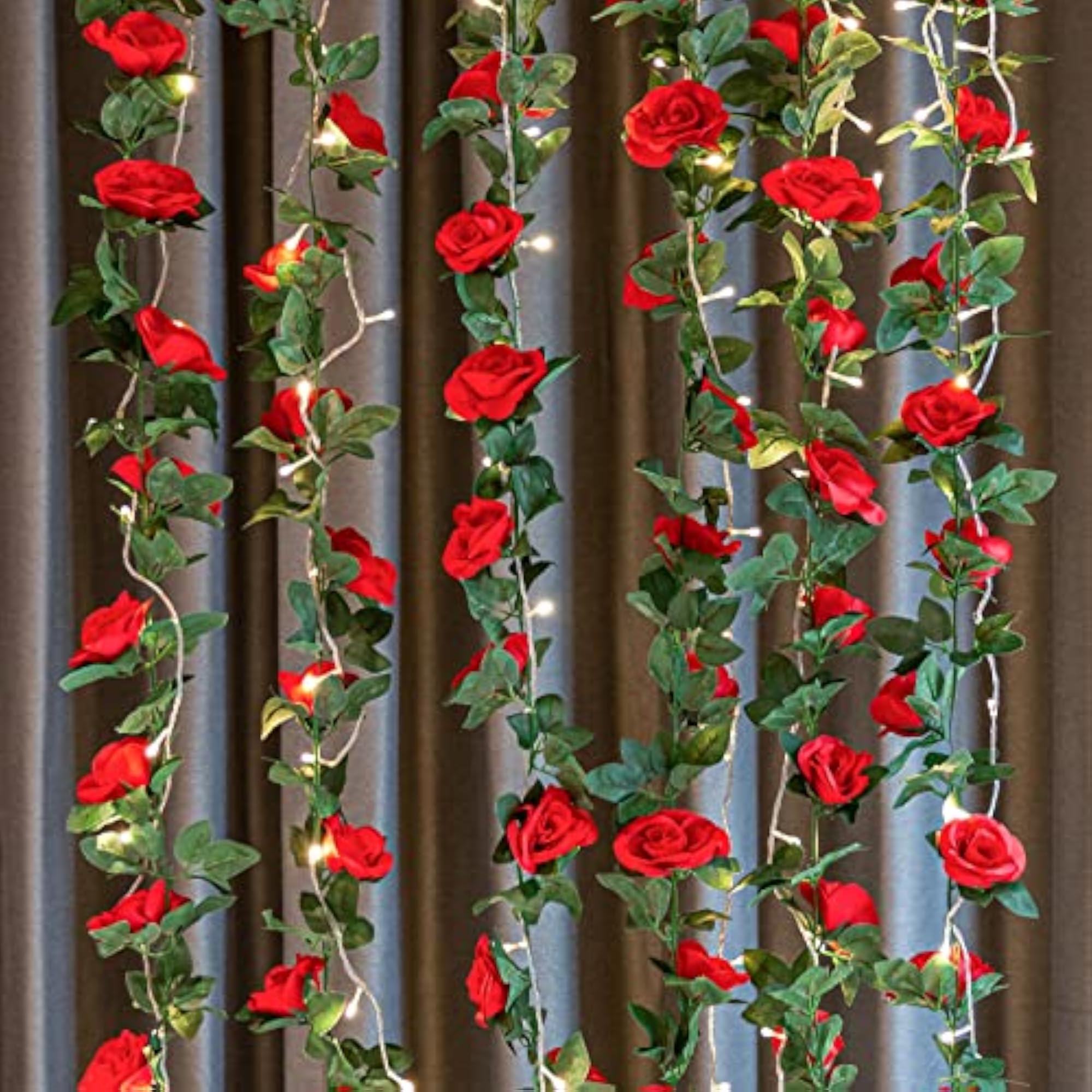 4 Pack (32FT) Artificial Rose Vine Fake Flowers Garland