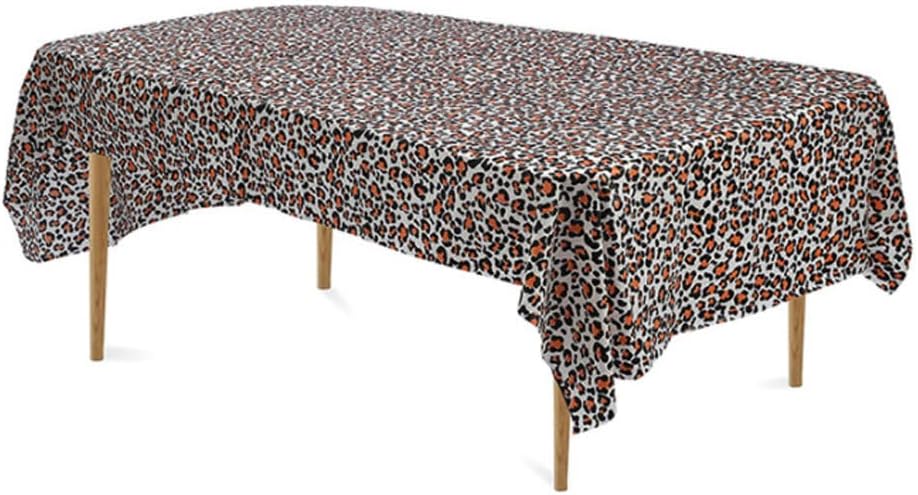 5 Pack Palm Leaves Animal Safari Tablecloth Jungle Animal Theme Tablecover for Animal Theme Party Zoo Jungle Safari Themed Party (Deer)