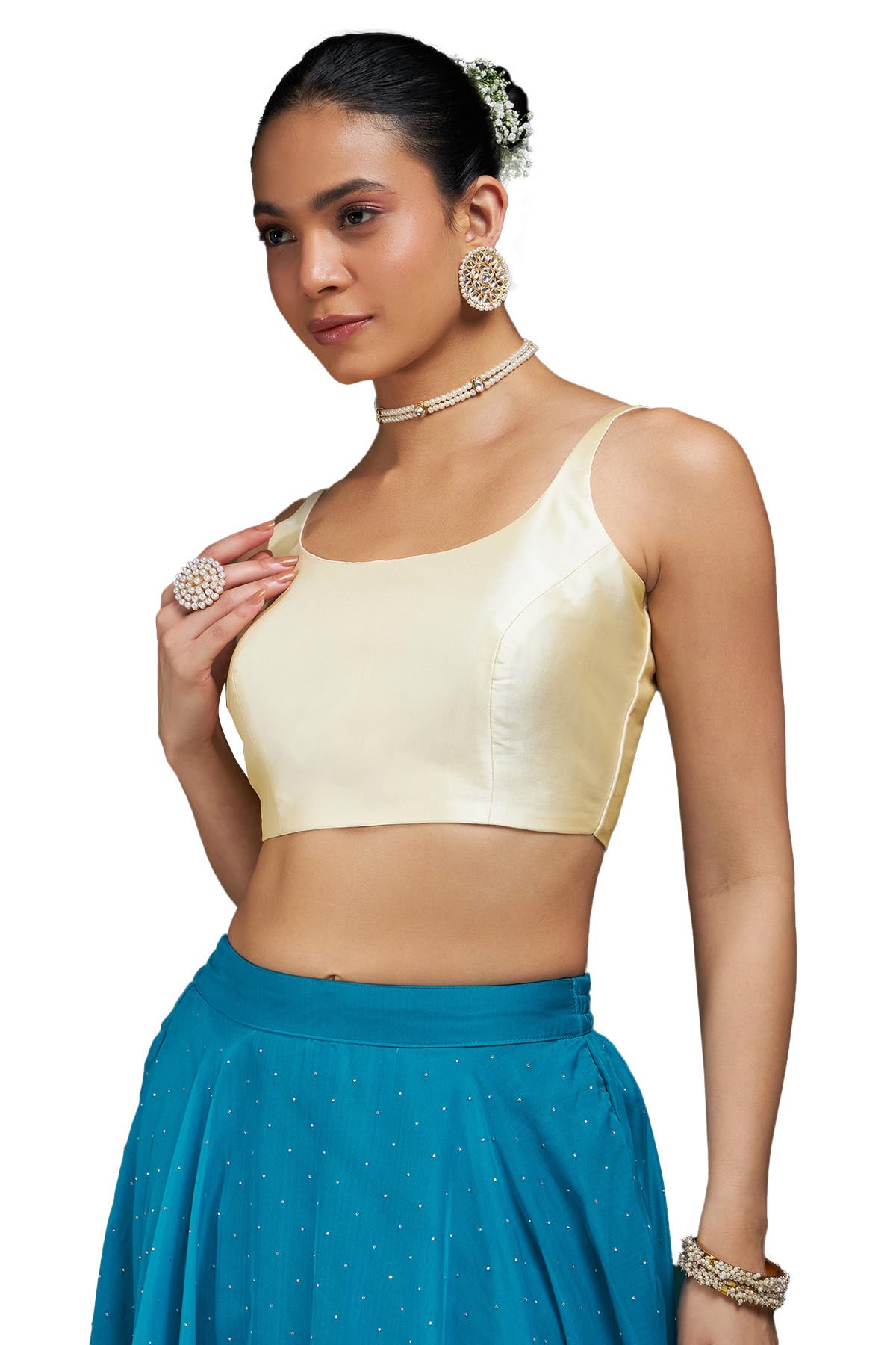 soch Womens Taffeta Solid Sleeveless Padded Blouse-picture-16