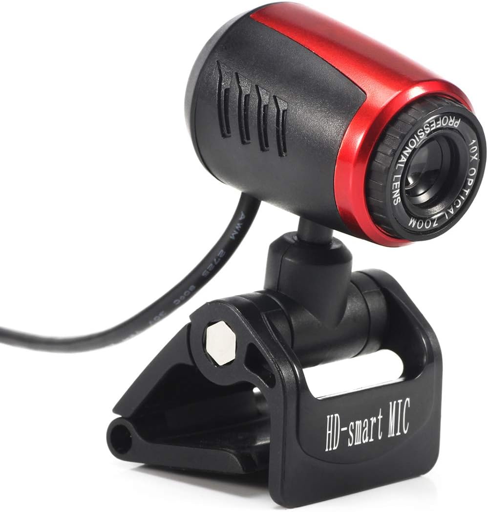 USB Webcam with Microphone Computer Web Cam 0.8 Megapixel Desktop PC Web Camera for Video Calling Recording, Auto Focus