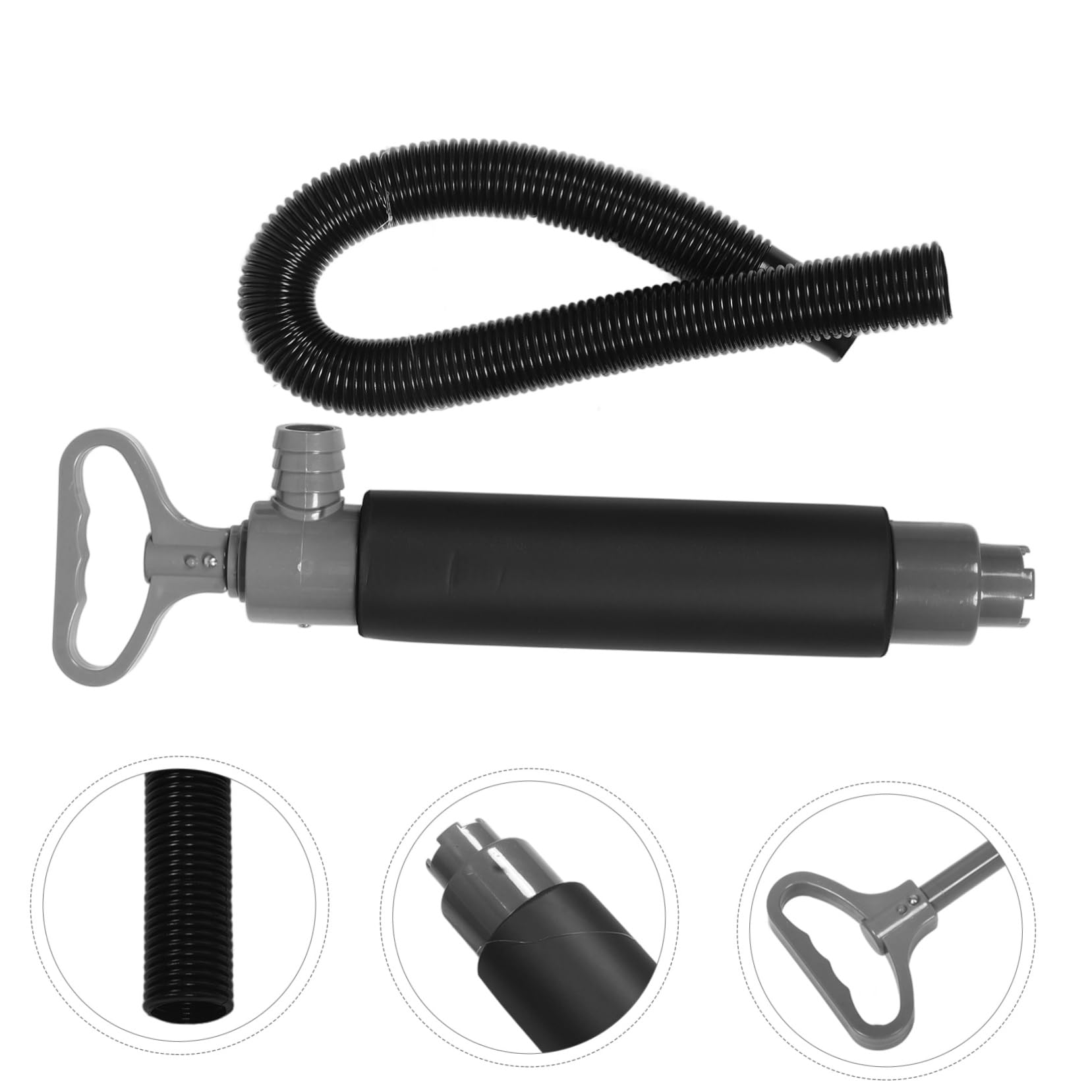 Handbilgenpumpe Kajakpumpe Kunststoff 41cm mit Schlauch Bootszubehör für Kajaks und Wasserfahrzeuge