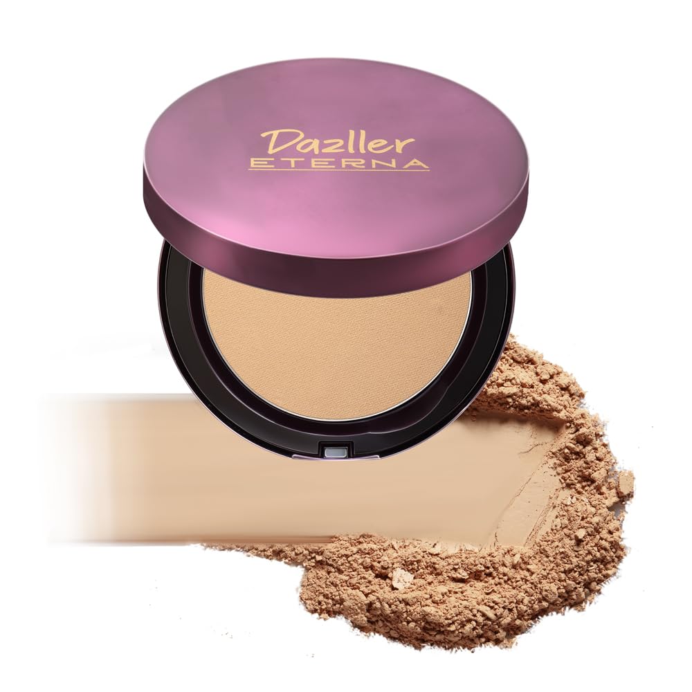 Dazller Eterna Sheer Glow Compact Powder, Natural SC, Oil Control, SPF PA++, Matte, Up to 8-hrs Stay, Zero Caking