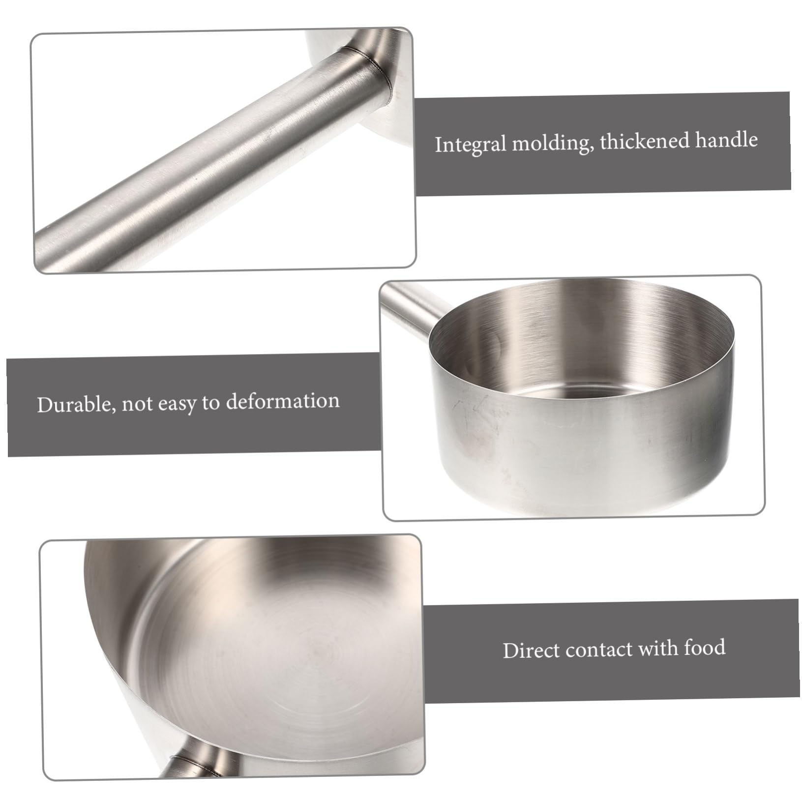 Cucharón Color Plata Diseño Ergonómico y Mango Cómodo de Acero Inoxidable de Agua para Uso Doméstico Restaurantes