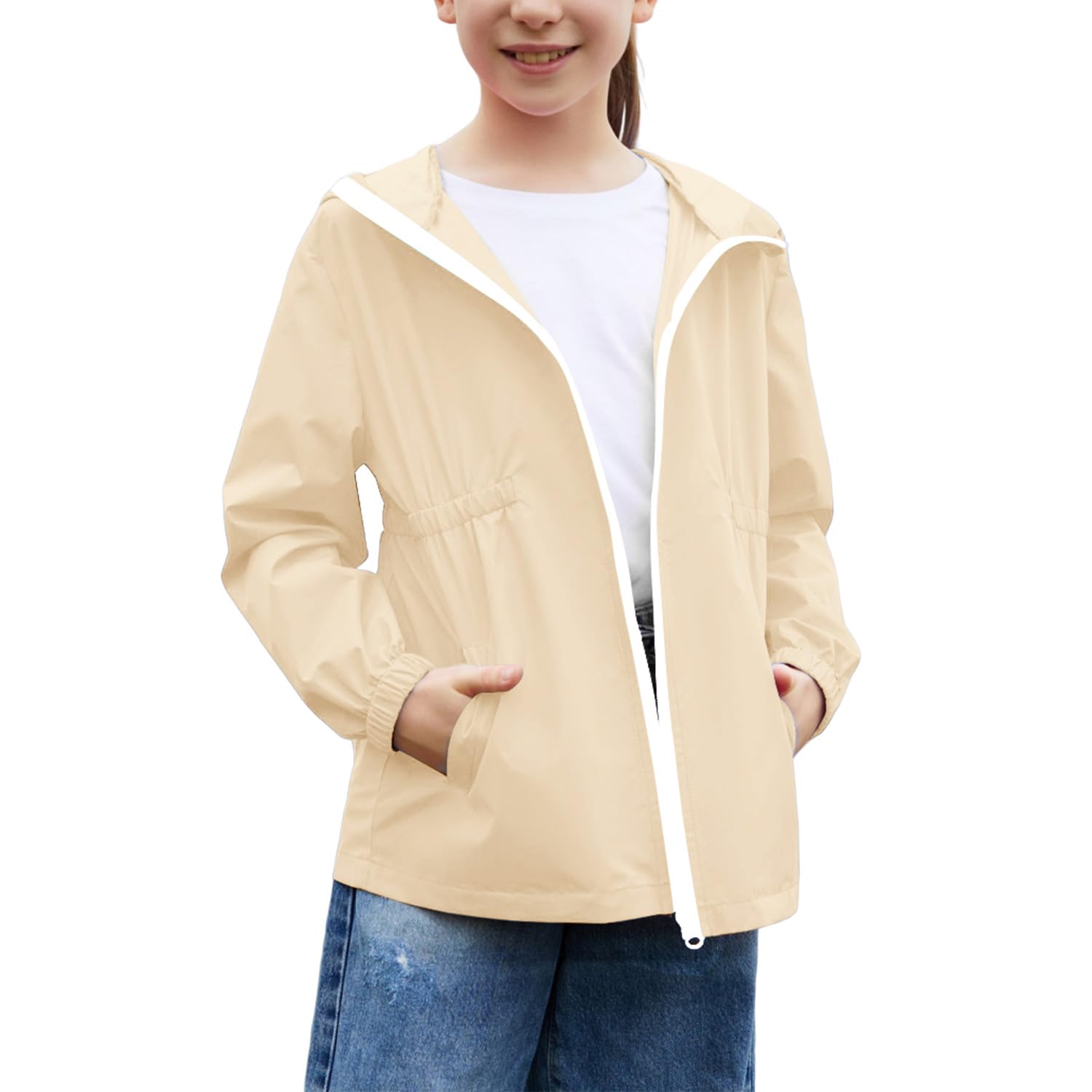OBiQuzz Veste De Pluie Pour Enfant, Veste à Capuche Pour Fille, Manteau