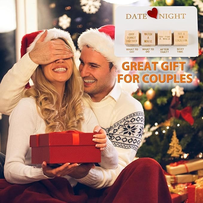 Miniatura 3 de Dados de noche de cita para parejas, Regalos de madera de aniversario para ella, Dados para llevar, Dados de amor, Dados de decisión de comida,