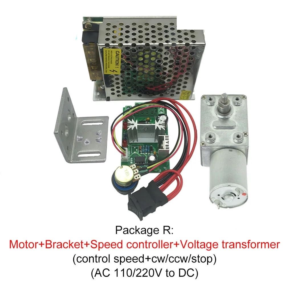 Motorreductor helicoidal JGY370 de 12 V y 24 V con eje de salida de tornillo M5 de 8 mm, utilizado for brocas planas dobles específicas.(Package R,40rpm,12V)