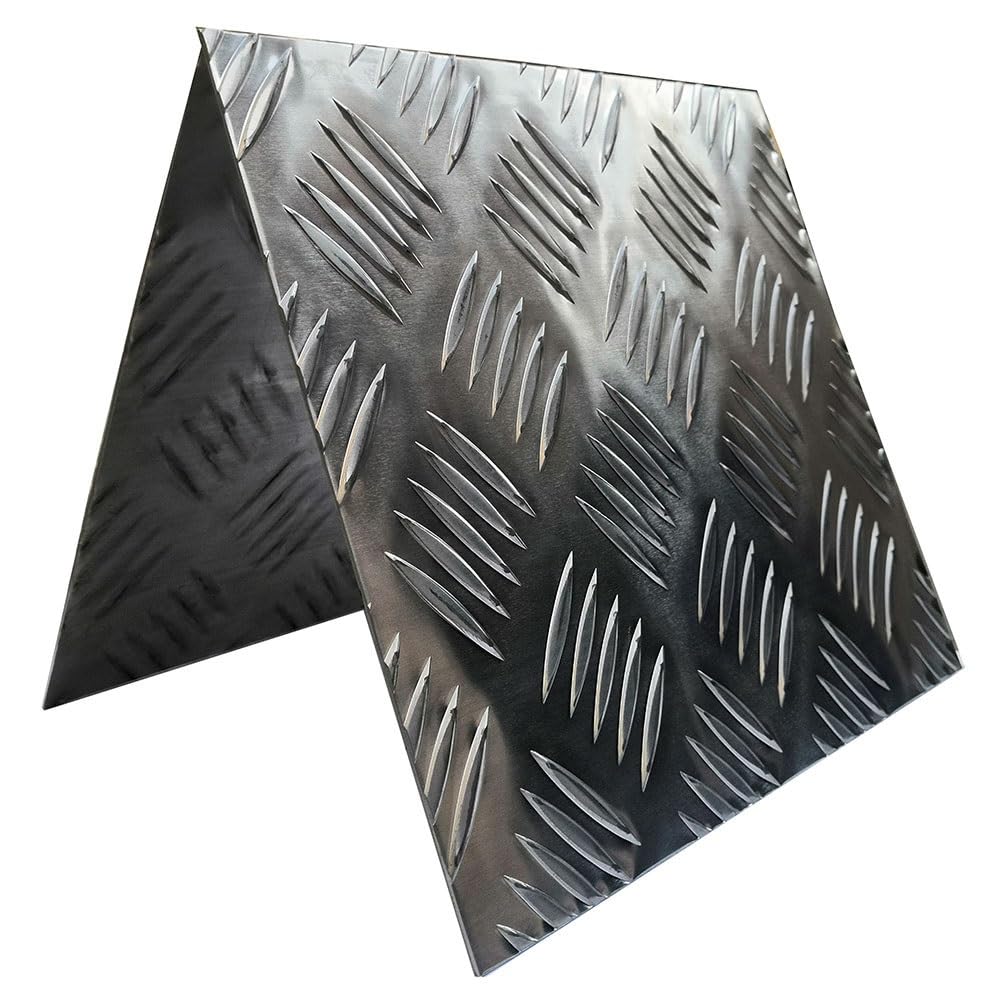 Placa de banda rodadura aluminio, placa a cuadros, diamante en relieve 1 a 3 mm espesor, 100 x, 150 400, paquetes múltiples (1 *, pieza)(1 * 150 * 400Mm 1Pcs)