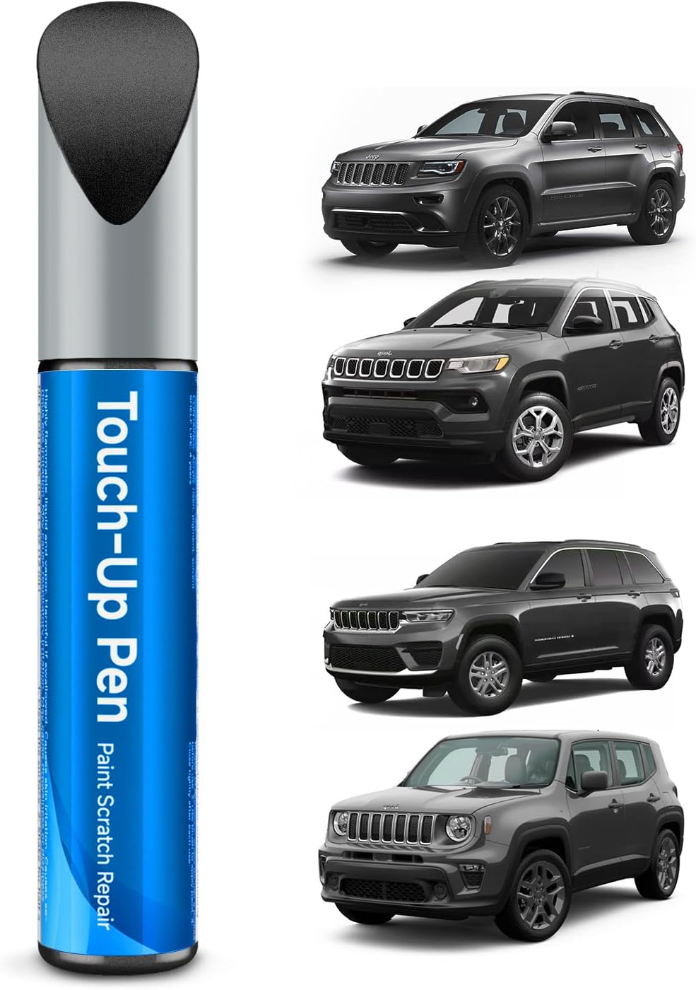 Touch Up Paint Compatible with Jeep Exact Match Touch Up Paint Car Scratch Repair (Granite Crystal Metallic(PAU/LAU) Compatible with Cherokee/Compass/Grand-Cherokee/Patriot/Renegade/Wrangler-JK/Wrangler-JK-Unlimited)