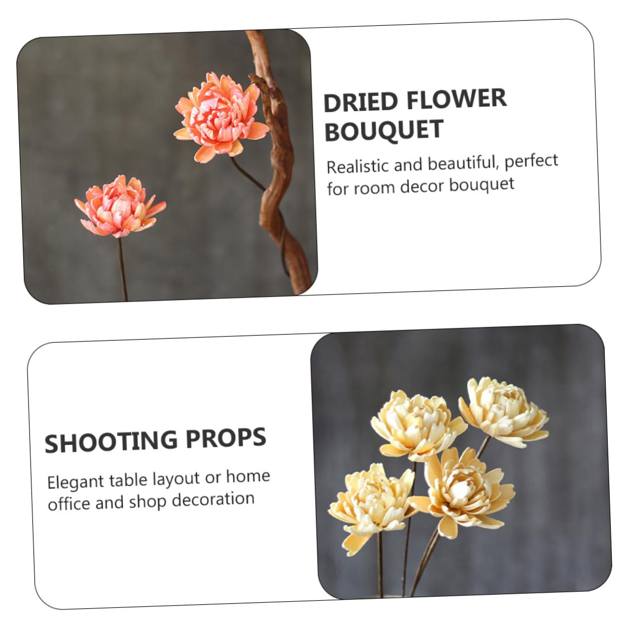 Alipis 6piezas Ramo De Flores Secas Adorno Floral Natural para Decoración De Hogar y Bodas Accesorio para Fiestas y Celebraciones Sin Mantenimiento y Larga Duración