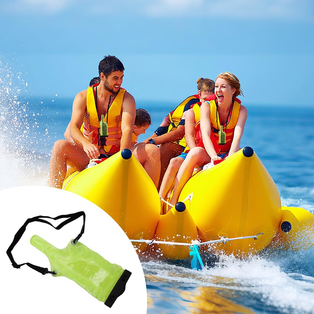 Joyzan Funda Talkies Impermeable, Bolsa de Almacenamiento Portátil Fundas para Bidireccional con Correa Ajuste Walkie Talkie Lluvia Natación Parques Acuáticos Protectora y Transporte Material PVC