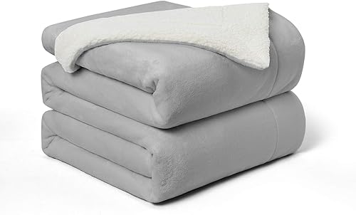 Walensee Sherpa - Manta de forro polar de felpa, muy suave, reversible, manta de franela de microfibra para sofá, cama, sofá ultra lujoso, cálido y