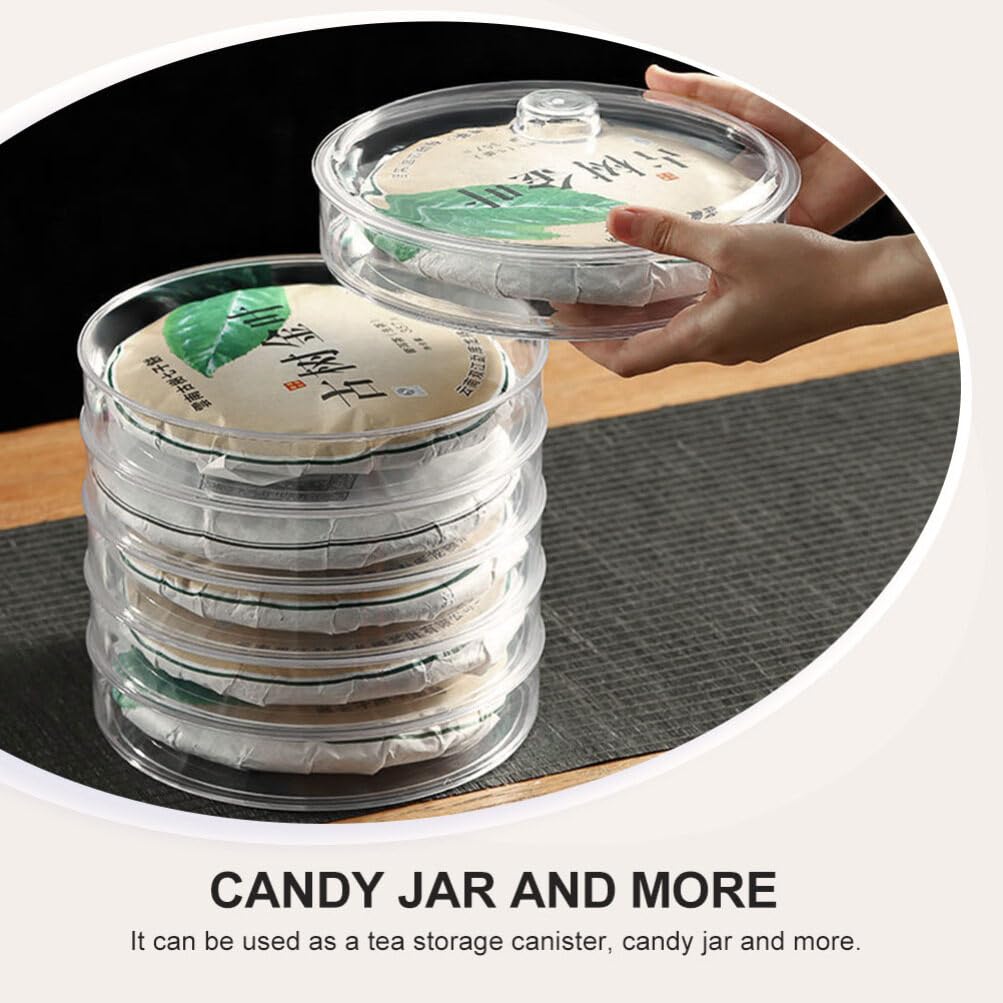 Cabilock Bread Loaf Container Loose Leaf Tea Storage Box Acrylic Clear Stackable Pu Tea Box Three Layers Food Storage Container Holder for Tea Pu- Tea Cake Storage Rack Decoration Storage Containers