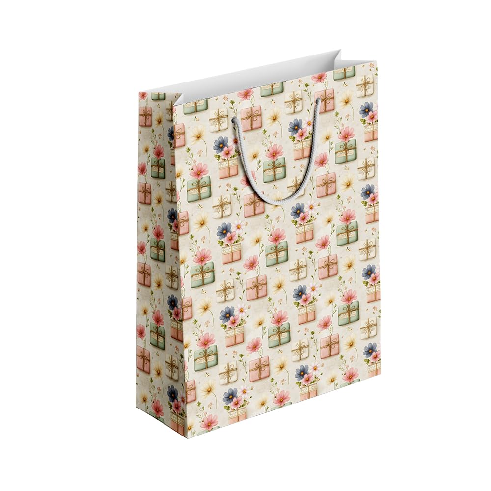 Gift N Greet Paper Bags For Return Gifts (Pack Of - 5), Too Small Size (15*9*19 cm.) 230 GSM Thick Paper Quality & Matte Finish | Gifting for Birthday, Festivals, Party, Season's Greetings, Wedding-picture-12