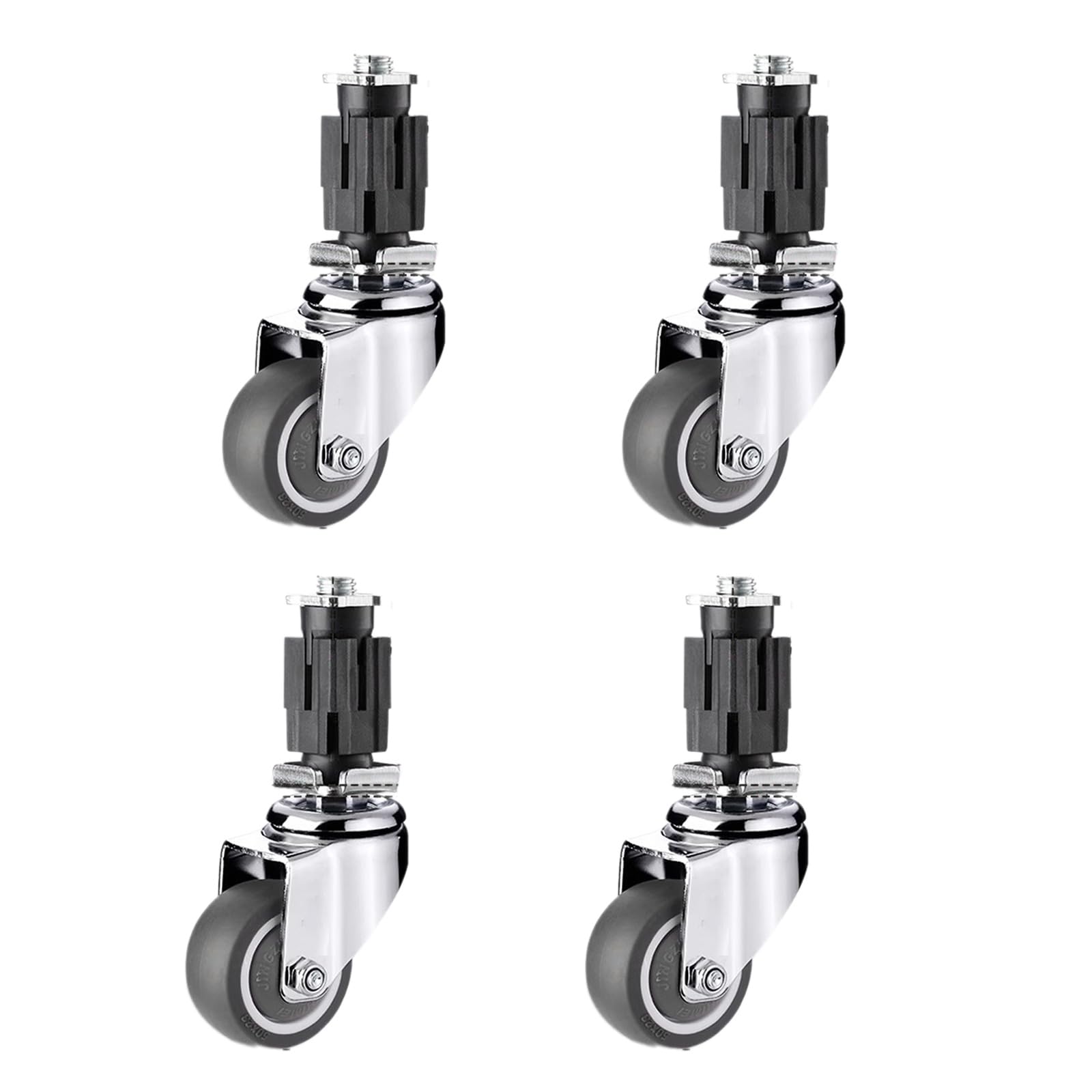 4Pcs Furniture Square Tube Wheel Replacement Swivels Casters Swivels Rollers Chair Caster Square Tube