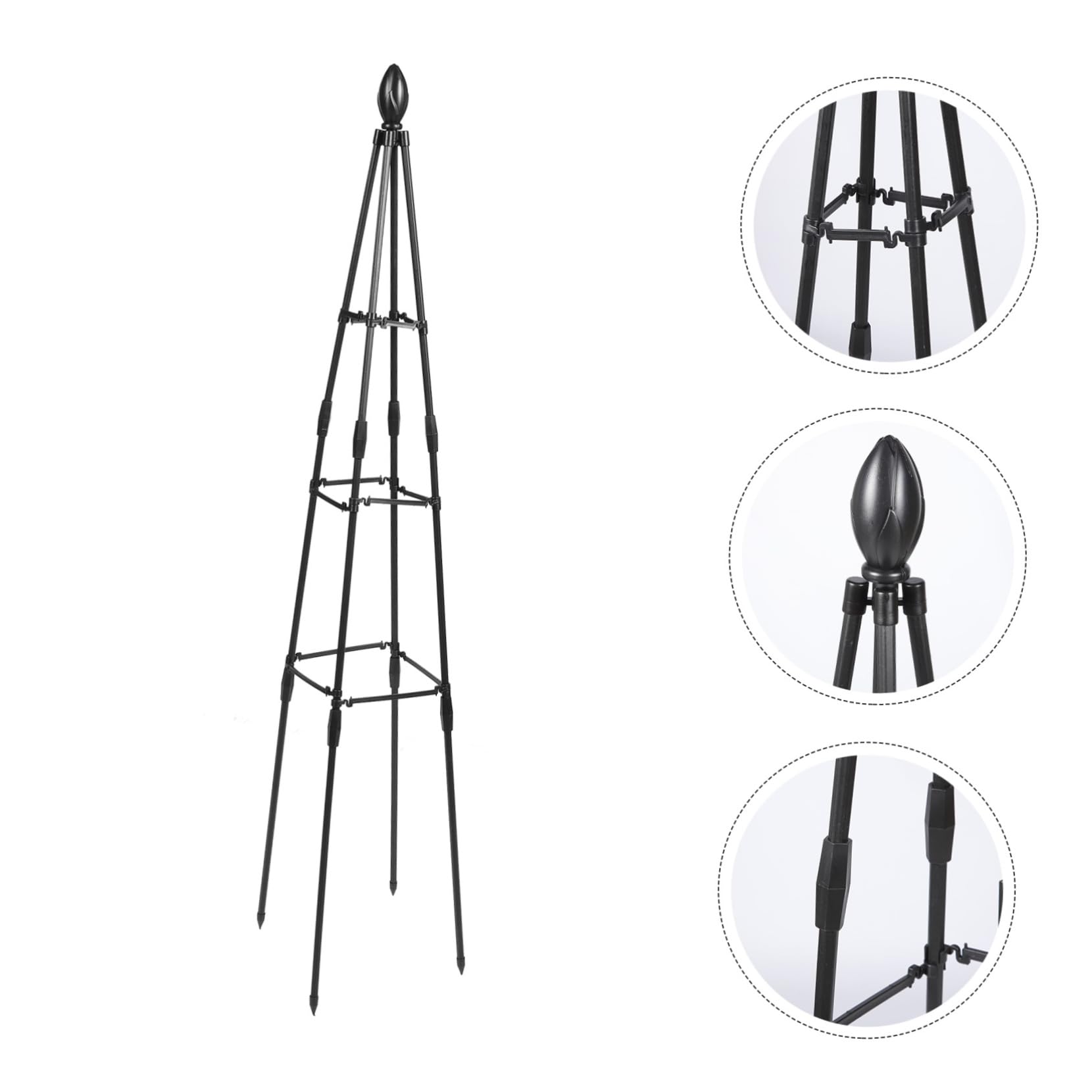Treillis de Jardin pour Plantes Grimpantes 1 Set en Fer Noir
