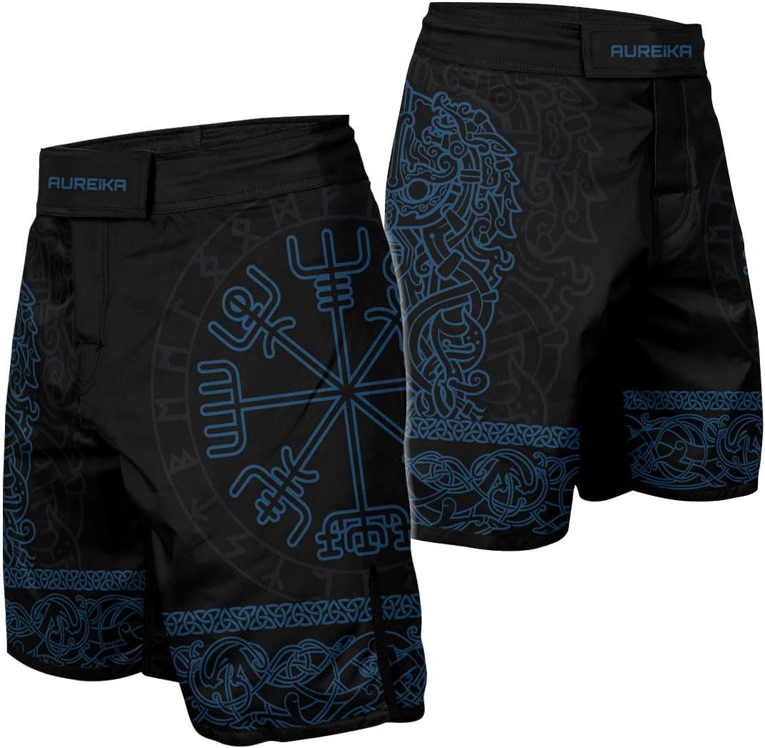 Viking Fight Shorts Men's Boxing Trunk MMA BJJ Grappling Fitness Muay Thai Kickboxing Jiu Jitsu Shorts Men