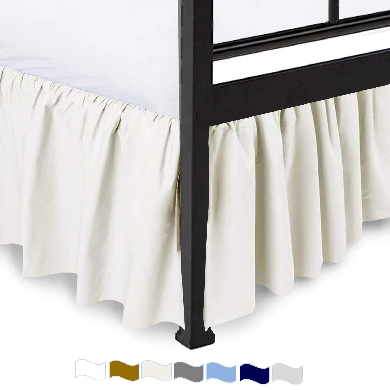 Sky Beddings Bettrock Queen – Gerüschter Staubschutz Aus Mikrofaser, 30,5 Cm Länge, Hellblau