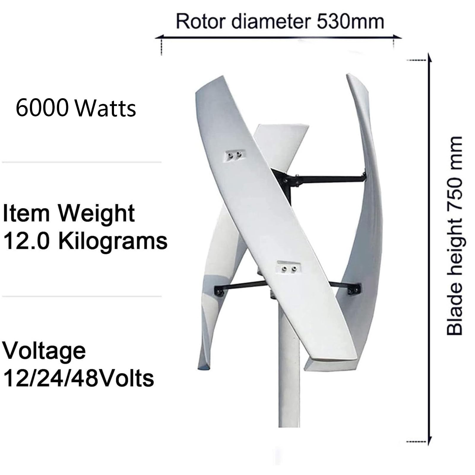 Generador de viento sin ruido de 6000 W-15000 W, levitación magnética de 12 V/24 V/48 V con controlador MPPT para soluciones de alumbrado público y doméstico