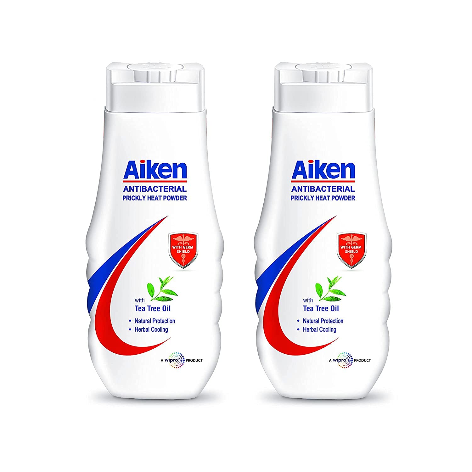 Aiken Antibacterial Prickly Heat Powder with Tea Tree Oil,150g (Pack of 2)