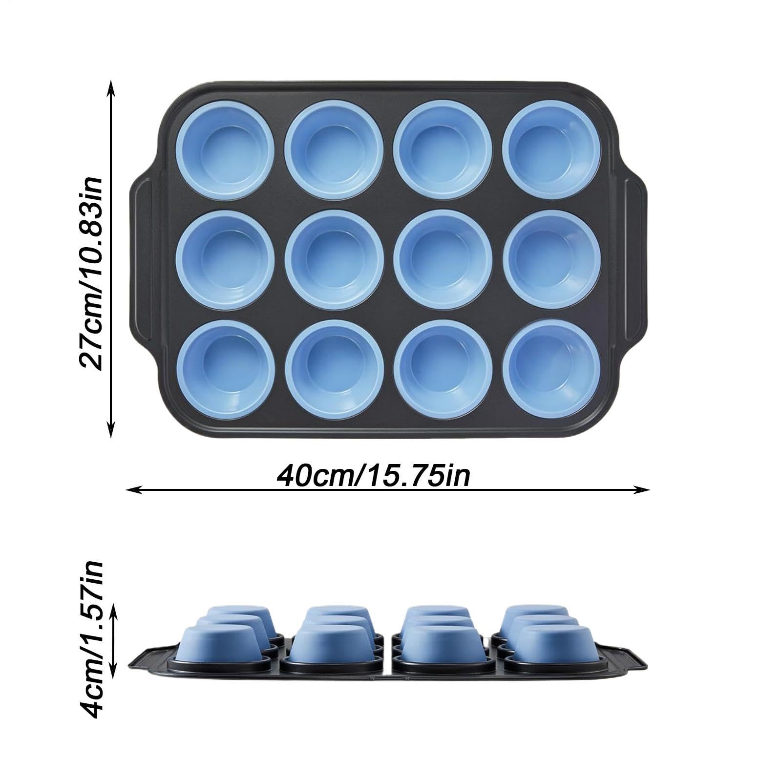Molde Para Cupcakes Bandeja De Silicona Antiadherente Portátil Y Fácil Con | Bandeja Para Hornear Cupcakes para cocina hogar mesa comedor mujeres hombres familia